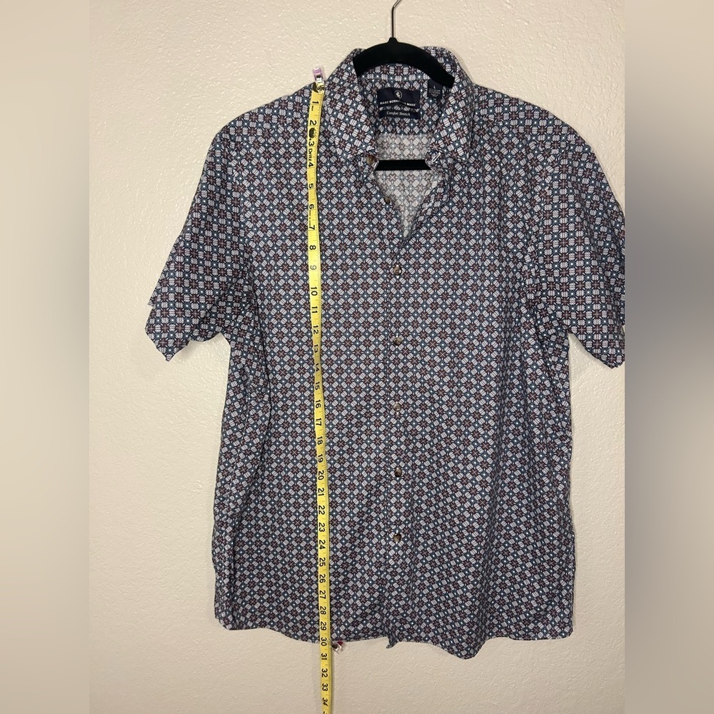 Hart Schaffner Marx Patterned Button Down Shirt -… - image 3